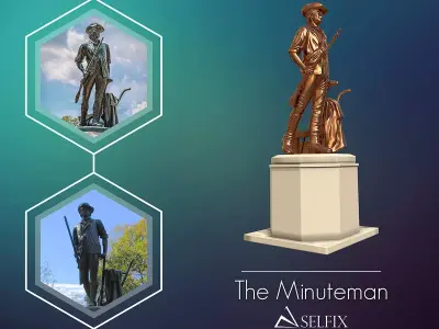 Minuteman Sculpture ready to 3D printing 3D print model