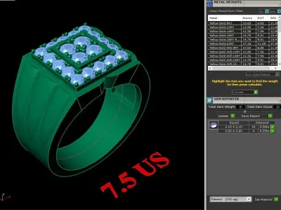 Luxury Men Rings Designs 4MR091 3D print model