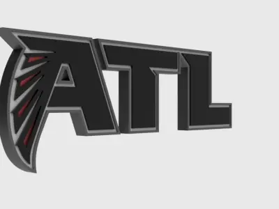 Atlanta Falcons FC 2nd logo  3D model
