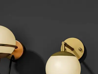 lamp wall metal Nordic 3D model