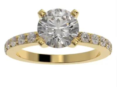 Wedding ring 3D print model 34