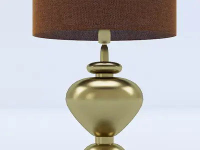 Gold Lamp Red 3D model