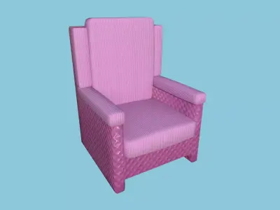 Pink Beauty Armchair - Furniture Interior Design Free low-poly 3D model