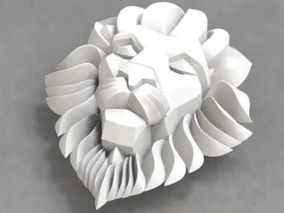 lion head Low-poly 3D model