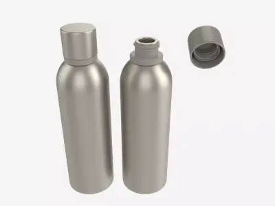 Metal Drink Bottle Mockup 3D model