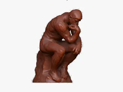 The Thinker By Rodin STL 3D Model 3D print model