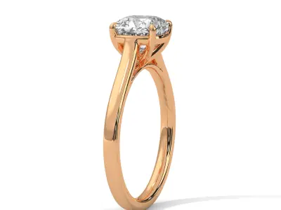solitaire ring with detail images and 360 render videos 30 3D print model
