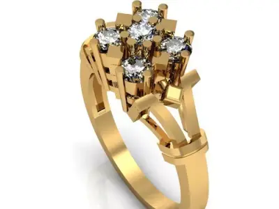 daimonnd ring 3D print model