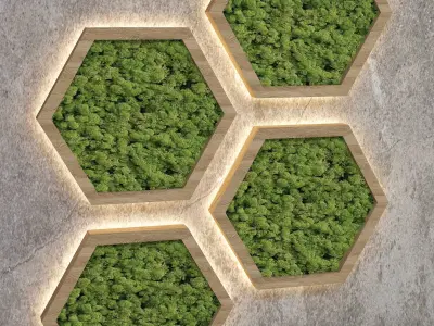 Decorative moss  Low-poly 3D model