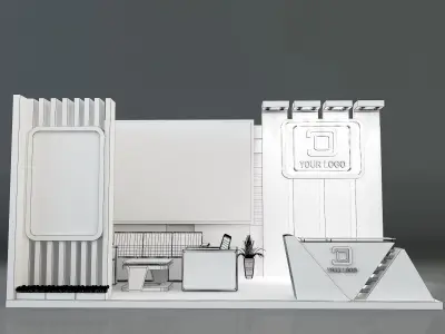  Booth Exhibition Stand a258c 3D model