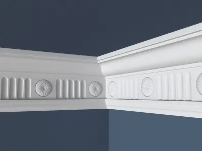 Decorative Crown Molding 3D model 20