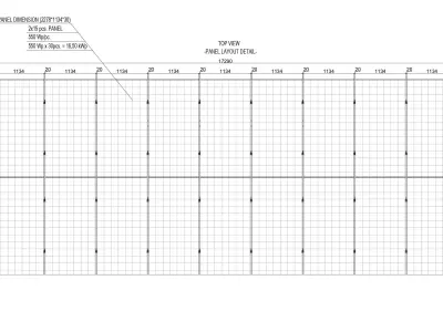 1 MW Solar Project Type 7 3D model