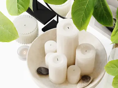 Decorative Set 241 Low-poly 3D model