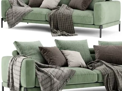 Flexform Romeo Sofa 2 Seats 02 3D model