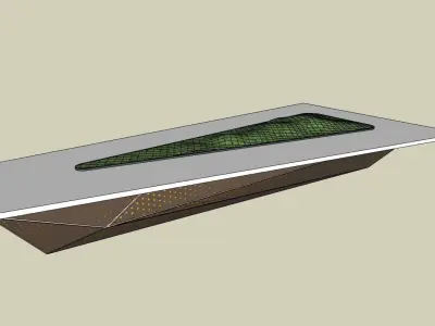 Modern display table for entertainment area 3D model