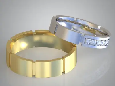 Diamond ring 0492 3D printable model  Free 3D print model