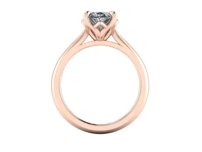 Solitaire Diamond Wedding Ring R2 3D print model