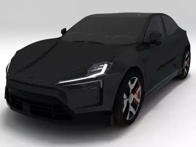Polestar 4 2024 black 3D model