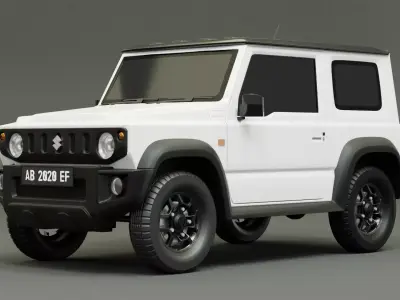 SUZUKI JIMNY 2019 - White 3D model