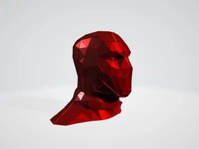 Deadpool bust WIREFRAME VORONOI WIREMESH MESH 3D print model