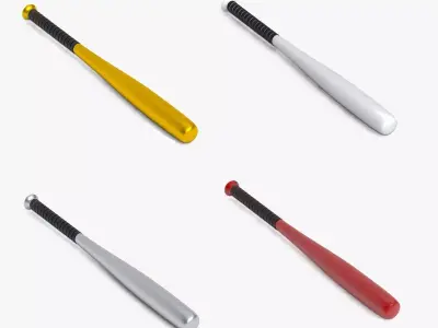 Baseball Bat Collection 3D Model Pack