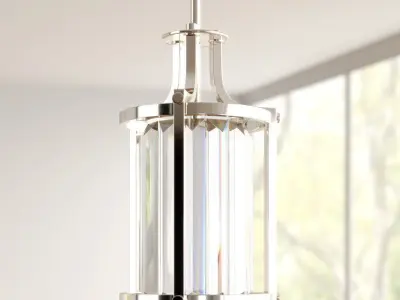 Bunton 1 - Light Lantern Geometric Pendant - 2 colour 3D model