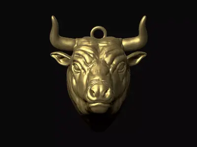 Bull Head Pendant  3D print model