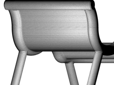 Beach Glass Chair 3D model