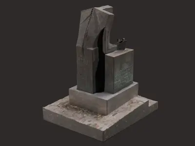 3D Model of Statue by Josep Maria Subirachs in Girona 3D model