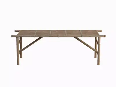 Bamboo Bench 03 3D model