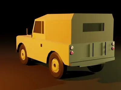 Low-Poly Land Rover Defender 1954 Low-poly 3D model
