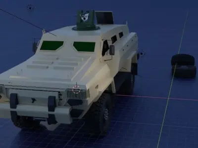 Tufan 4x4 MRAP Azerbaijan defense 3D model