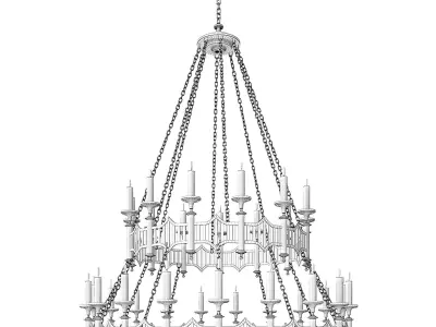 Medieval Chandelier 3D model