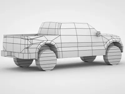 Generic Pickup v1 Low-poly 3D model