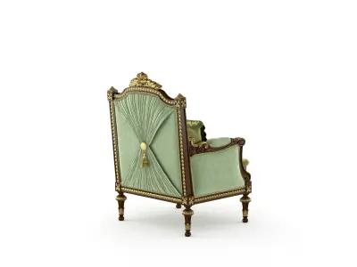 Emerald victorian armchair by Modenese 3D model