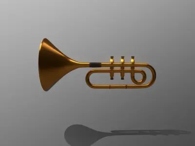  Trumpet-Free model Free low-poly 3D model