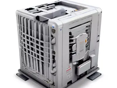 Realistic Industrial HVAC Unit Low-poly 3D model