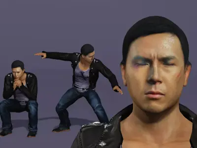 Realistic Male Similar to the Donnie-Yen look from Flash Point 3D model