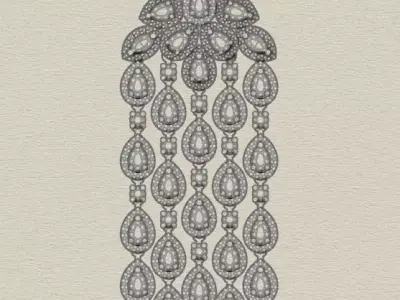 pear and princess high jewelry ring  3D print model