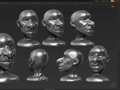 human head modern sculpture 3d print model 106 3D print model