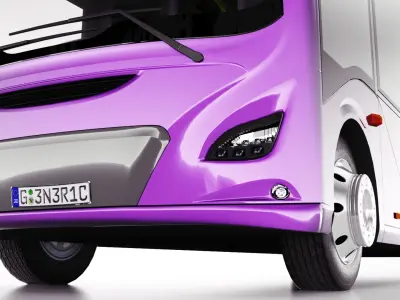 Generic BUS EV v29 Low-poly 3D model