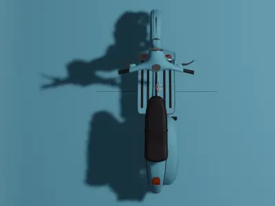 Scooter Low-poly 3D model by utkrshpathak9