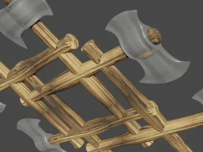 AXE wall accent 3d model 3D model