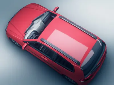 Hatchback Car 2 Low-poly 3D model