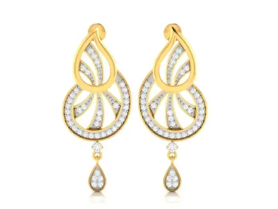 Diamond Earrings 3D print model