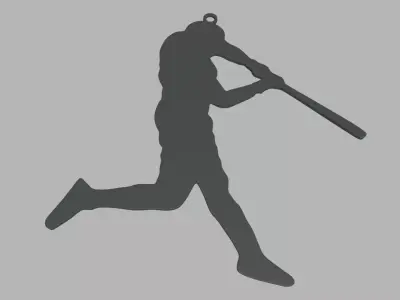 Baseball Key Ring Chain 01 Low-poly 3D model