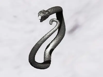 Snake ring 3D print model