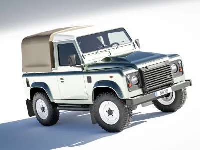 Land Rover Defender 90 Pickup 2012 3D model