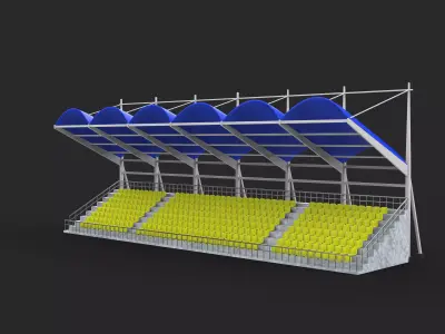 Stadium seating tribune 3D model