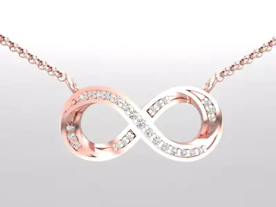 Pendant P13 The luxury female pendant with gem 3D print model